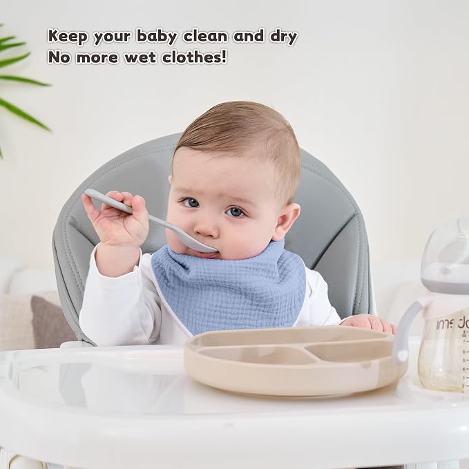 Susurration Muslin Baby Drool Bibs 6Pack Soft Triangular Adjustable Baby - Image 5