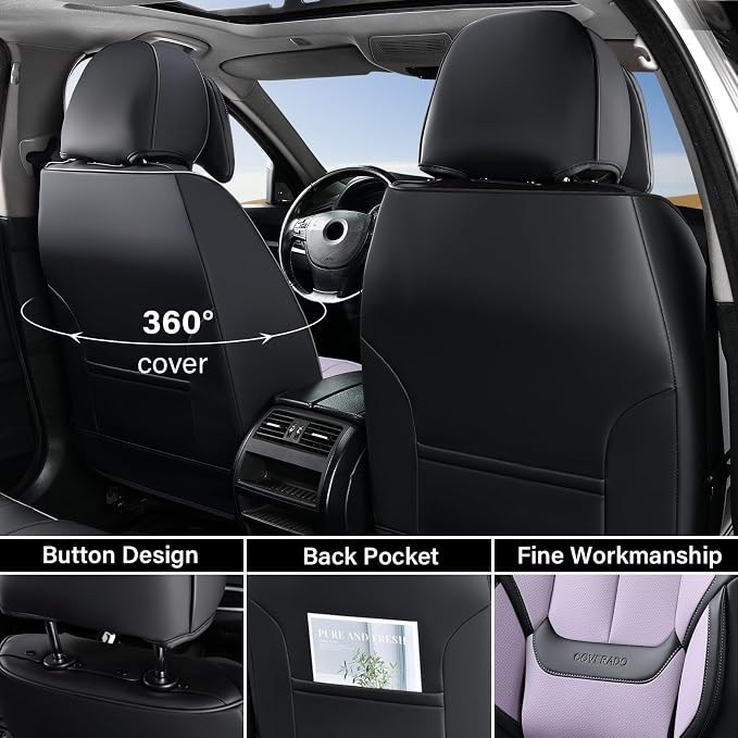 Coverado Universal Seat Covers Full Set, 5 Seats Universal Seat Covers - Image 2