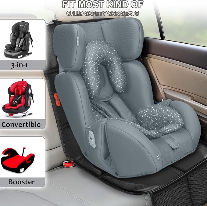 Car Seat Protector, Auto Car Seat Protectors Baby Carseat Waterproof & Durable - Image 4