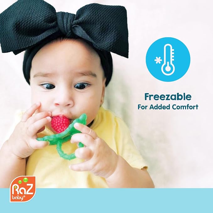 RaZbaby Cow RaZbuddy w/RaZberry Teething Relief Pacifier – Soothes Sore Gums - Image 7