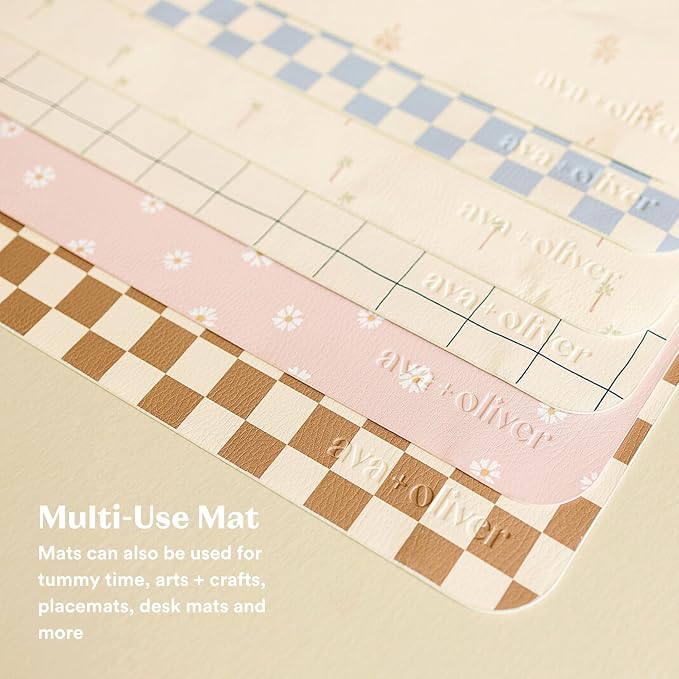 Ava + Oliver Vegan Leather Baby Changing Mat - Image 6