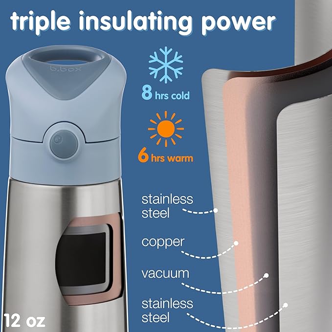 b.box 12 oz Insulated Water Bottle: Keeps Drinks Cold up to 8 Hours, Warm up to - Image 4