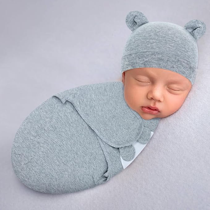 Cinaci 2 Pack Adjustable Soft Cotton Blend Newborn Baby Receiving Swaddle - Image 6