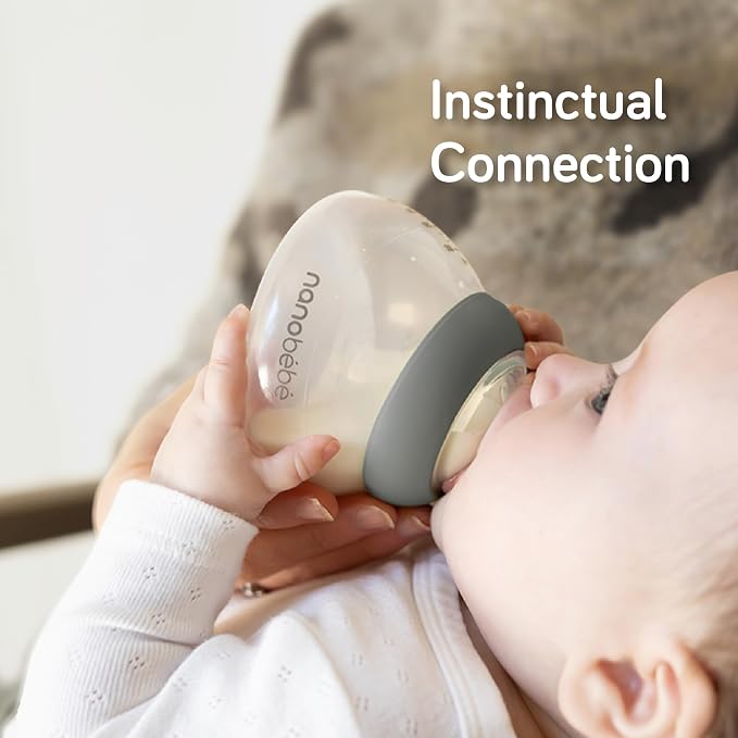 Nanobebe Breastmilk Bottle, Breastfeeding Newborn Breast Like, Anti Colic - Image 7