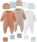 Fashion Baby Boy Girl Clothing Set Cotton Soft 3-Piece Long Sleeve Button by falianni