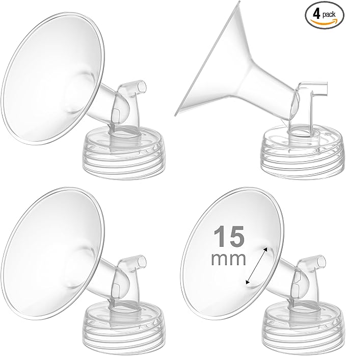 4PCS 15mm Breast Pump Flanges, Compatible by GOTOCUT
