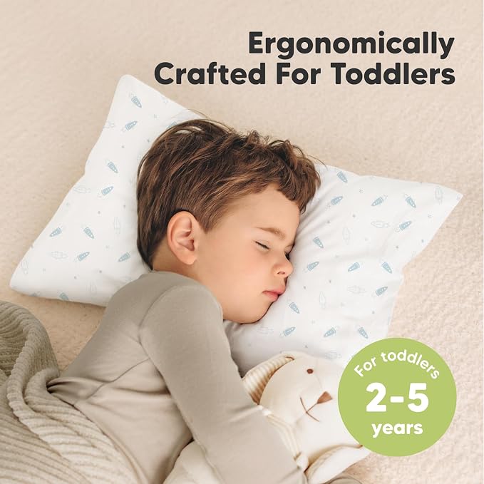 KeaBabies 2-Pack Toddler Pillow 13x18 - Image 2