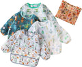 5 Pcs Long Sleeved Baby Toddler Bibs Waterproof Sleeved Bib 3-24 Months by HaimoBurg