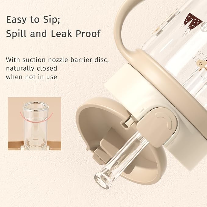 Evorie Tritan Spill Proof Toddler Straw Sippy Cup, 10 oz - Image 2