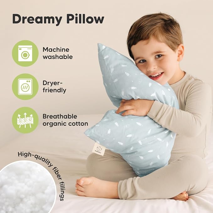KeaBabies 2-Pack Toddler Pillow 13x18 - Image 4