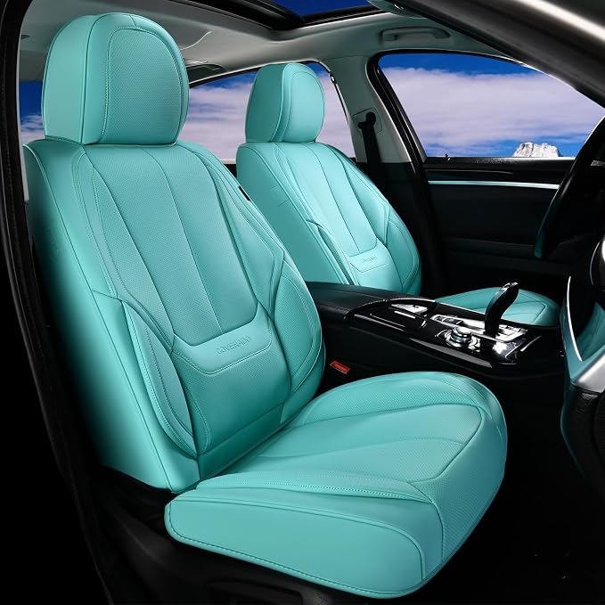 Coverado Car Seat Covers Full Set, Car Seat Protector Waterproof, Nappa Leather - Image 2