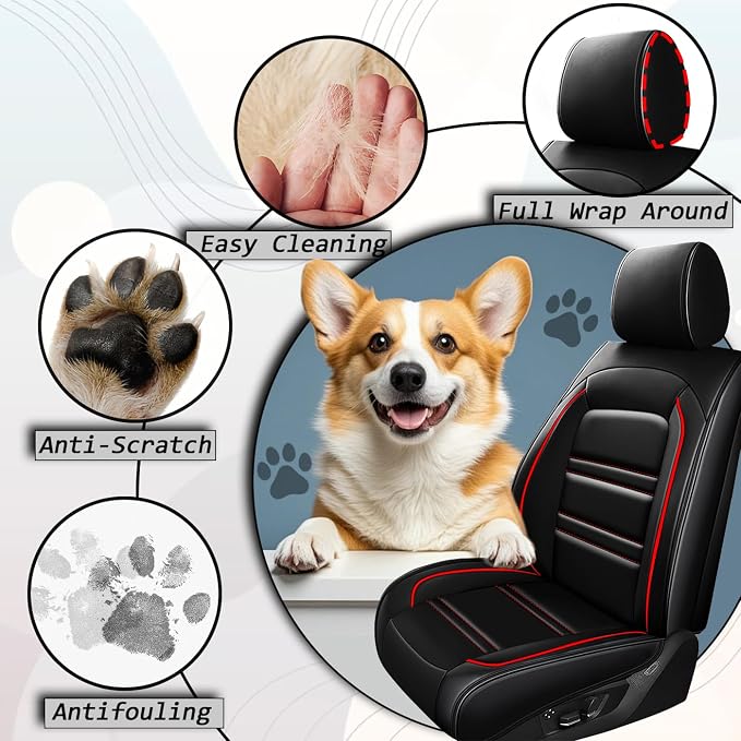 Seat Covers for JP Liberty 2002-2012 | 5-Seats Leather Seat Covers - Image 9