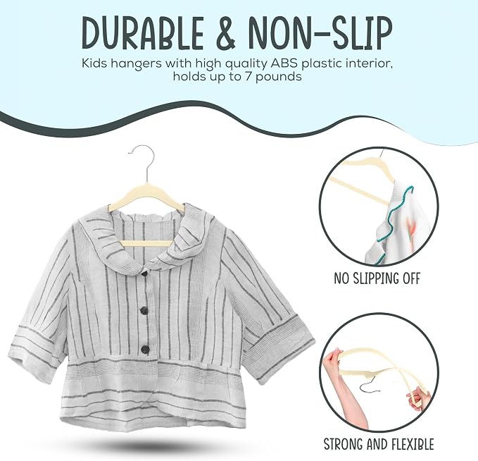 25 Premium Kids Velvet Hangers - Image 8