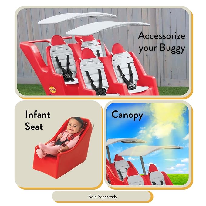 Children's Factory 4 Passenger Never Flat "Fat Tire" Bye-Bye Buggy, 4 Seat Kids - Image 6