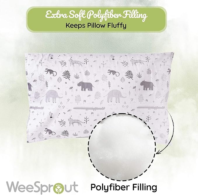 WeeSprout Toddler Polyester Organic Cotton Shell and Pillowcases, Small Kids - Image 4