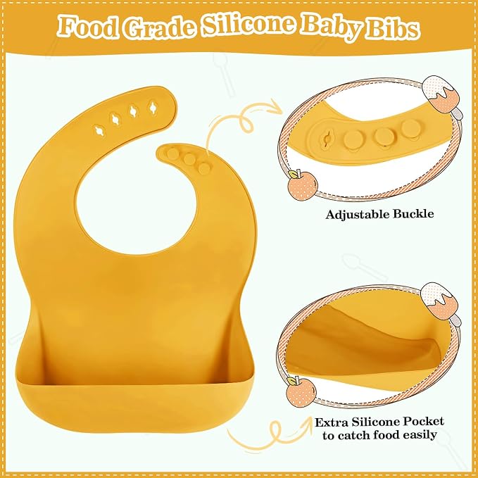 Silicone Baby Feeding Set 10 Pcs Baby Led Weaning Supplies Suction Bowl Divided - Image 6