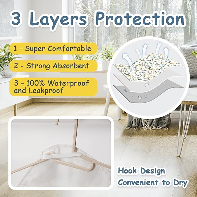 Baby Diaper Changing Pad – 31.5" x 21.5" Extra Large Waterproof Absorbent - Image 4