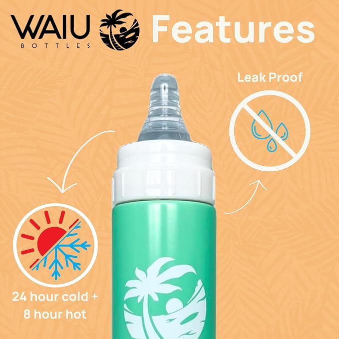 Waiu Insulated Stainless Steel Baby Bottle BPA-Free | Stainless Steel Keeps - Image 5