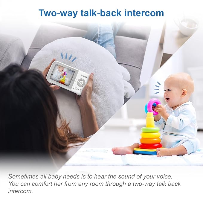 VTech VM923 Baby Monitor, 2.8” Screen, Pan-Tilt-Zoom, 1000ft Long Range - Image 6