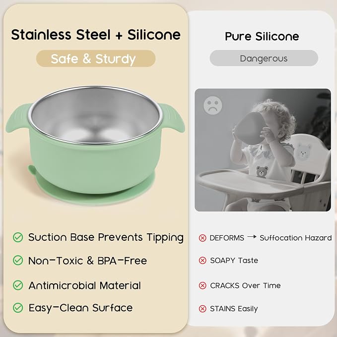 Bella’s Friends Stainless Steel and Silicone Baby Bowls - Image 4