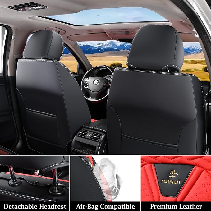 FLORICH Seat Covers for Cars, Waterproof Seat Covers, Leather Car Seat Covers 2 - Image 3