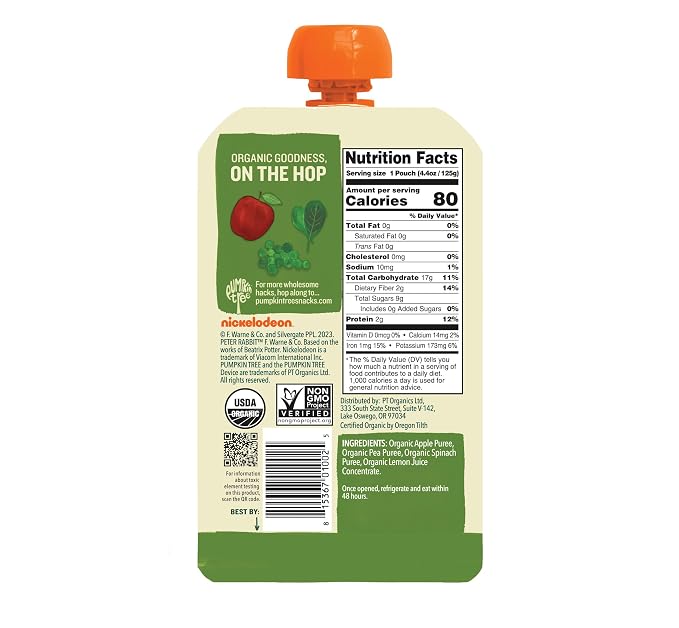 Peter Rabbit Organics Fruit Vegetable, Squeezable Pouches, 4 Ounce - Image 5