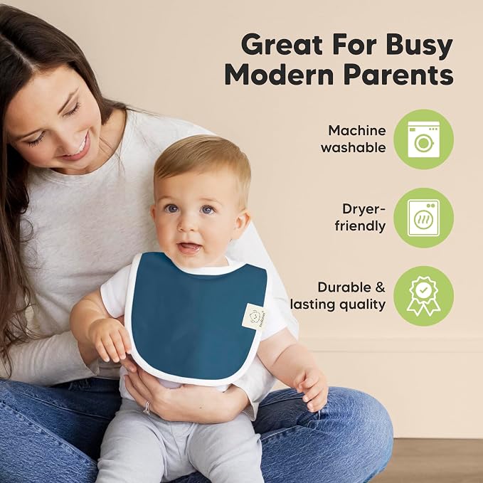 8-Pack Organic Baby Bibs for Boys, Girls - Image 8