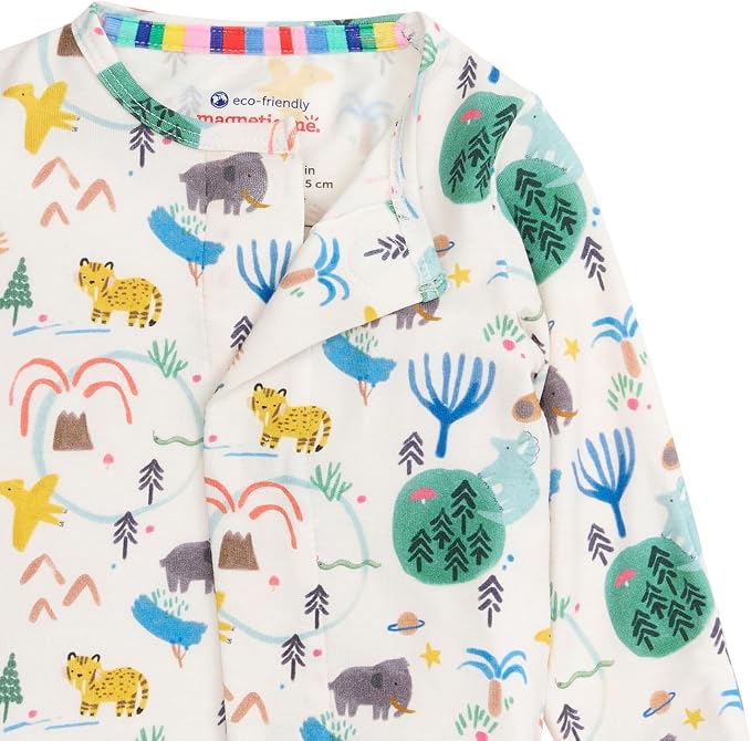 Magnetic Me Boys Modal Magnetic Baby Footie Pajamas | Silky Soft Modal Fabric | - Image 3