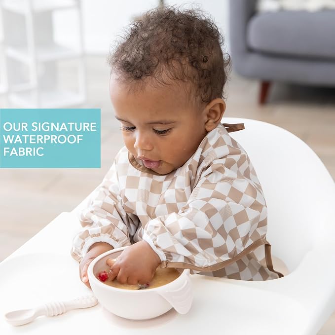 Bumkins Sleeved Bib for Girl or Boy, Baby and Toddler for 6-24 Mos, Essential - Image 3
