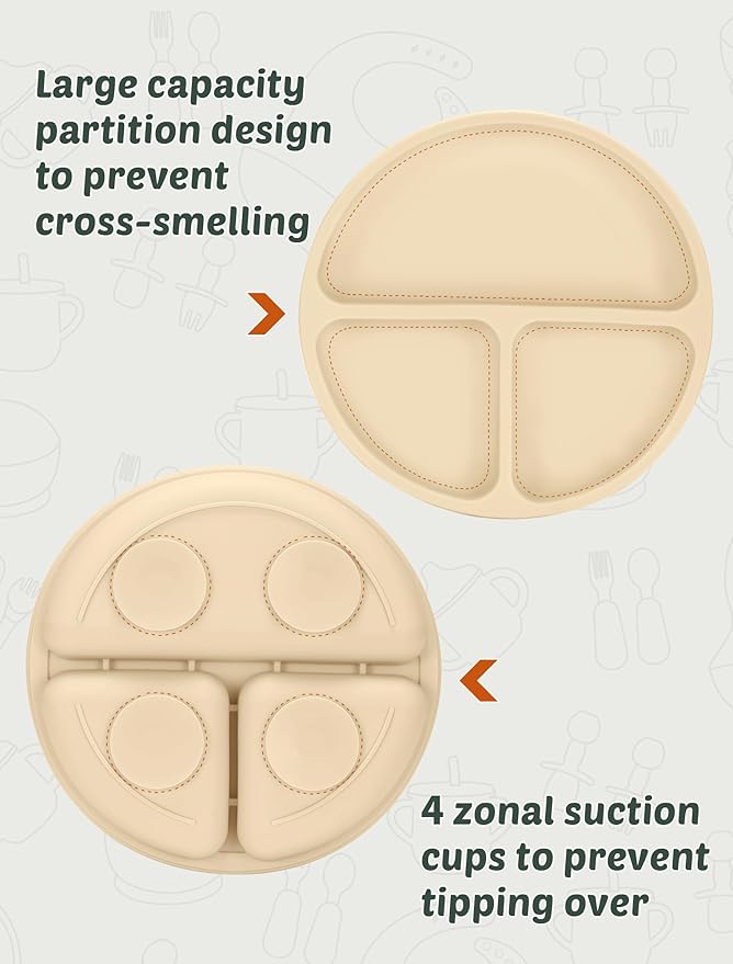 24 PCS Silicone Baby Feeding Set, Baby Led Weaning Supplies Includes Suction - Image 4