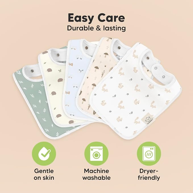 KeaBabies 8-Pack Organic Baby Bibs - Image 7