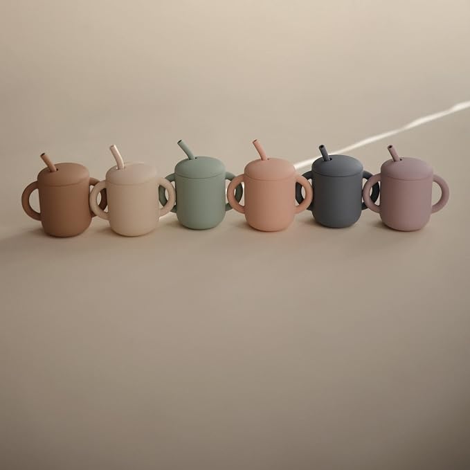 mushie 100% Silicone Training Cup & Straw - Image 7