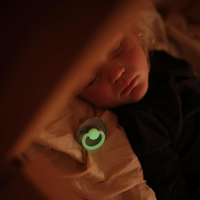FRIGG Daisy Night SilkySoft Silicone Baby Pacifier | Made in Denmark | BPA-Free - Image 7