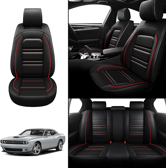 Seat Covers for Dodge Challenger 2008-2023 | 5-Seats Leather Seat Covers - Image 2