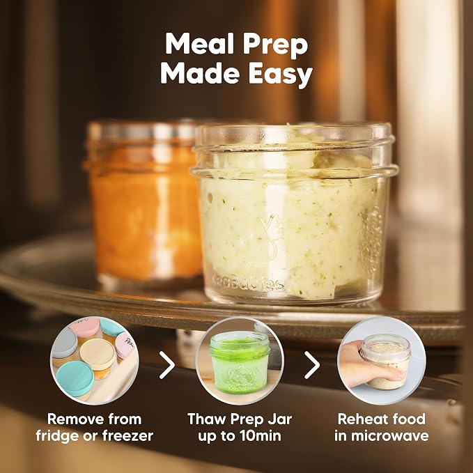 KeaBabies 12pk 4oz Glass Baby Food Containers - Image 9