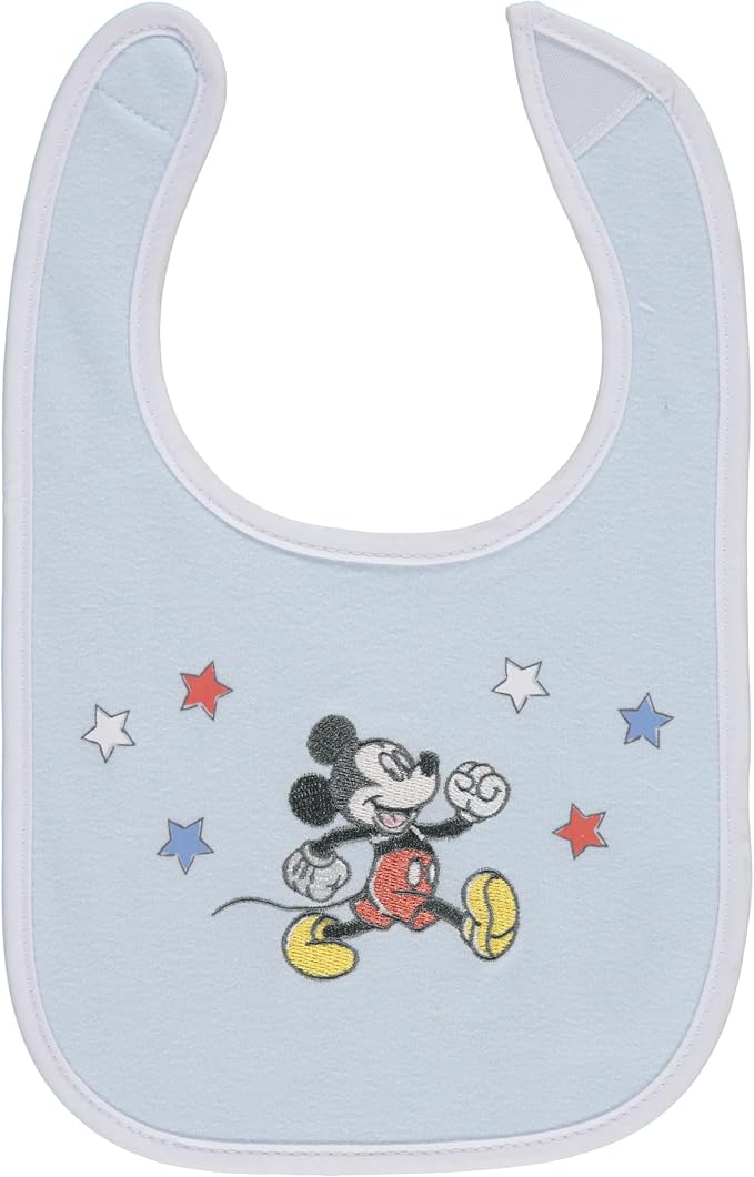 Disney 10-Pack Mickey Mouse Baby Bibs – Ten Soft, and Adjustable Cotton Bibs - Image 2