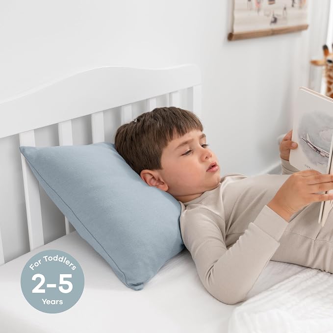 Comfy Cubs Toddler Pillow with Cotton Pillowcase, 13 x 18 in - Image 4