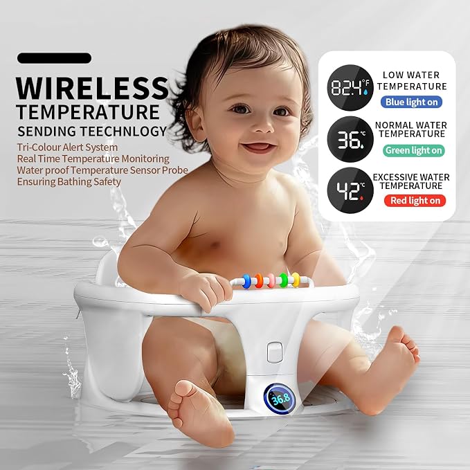 Baby Bath Seat for Babies Sitting Up Infant Bath Tub Portable Sit Up Seats - Image 2