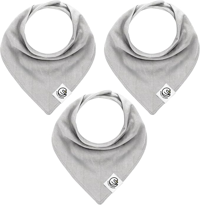 3 Pack Baby Bibs for Boys & Girls | Cotton, Absorbent Drooling & Teething Bib | by GigglyGoose%C2%AE
