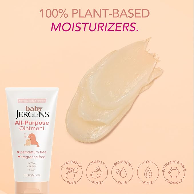 Jergens Baby All-Purpose Baby Ointment, Plant-Based Moisturizers, Petrolatum - Image 3