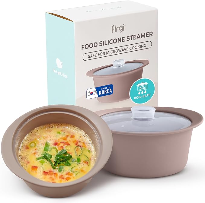 40oz Platinum Silicone Microwave Steamer Pot by FIRGI-FirstGift