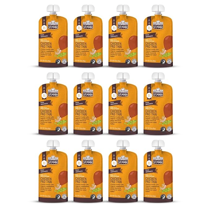 Li’l Hala Chicken Pad Thai Baby Food Pouches – Free-Range Chicken & Organic - Image 6
