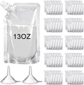 Meanplan 100 Pcs Plastic Pouches Bulk Reusable Squeeze Pouches Clear Plastic by Meanplan