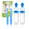 WAJIAYON Baby Food Feeder 4 Pack Silicone Baby Food Dispensing Spoon-3 oz by WAJIAYON