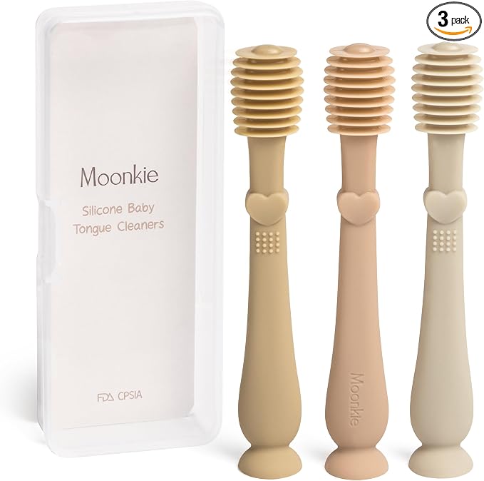Moonkie Baby Tongue Cleaner, Toddler Toothbrush, Baby Oral Cleaner Newborn Kit by Moonkie