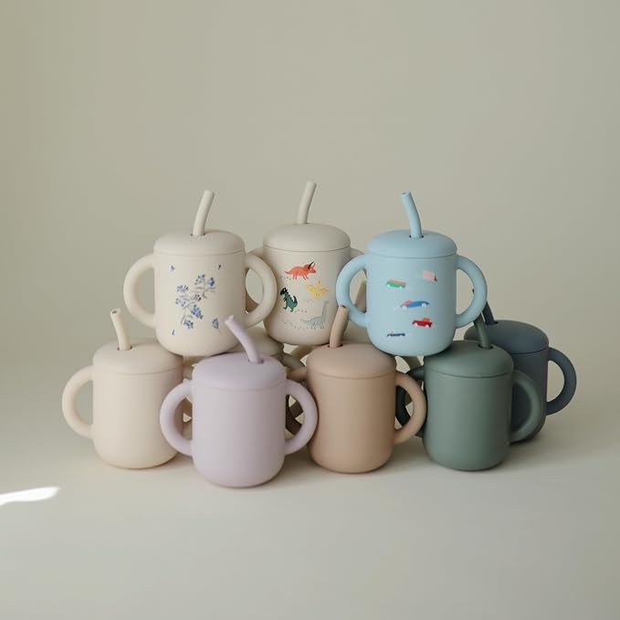 mushie 100% Silicone Training Cup & Straw - Image 2