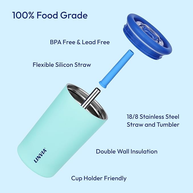 Candy Tumbler, 25 oz Kids Insulated Stainless Steel Water Bottle - Image 4