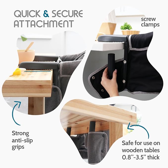 Hook On High Chair for Baby, High Chair That Attaches to Table - Image 3