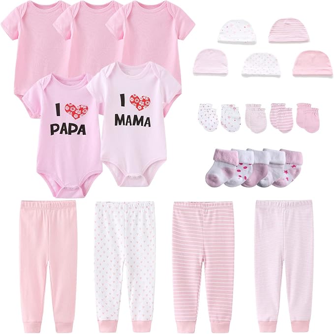 Newborn Layette Gift Set Bodysuits Pants by MAMIMAKA