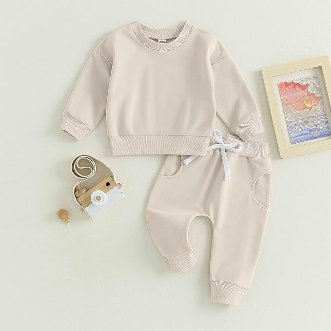Tiaham Baby Boy Clothes Girl Outfits Fashion Sweatshirt Sweat Pant Kids Toddler - Image 2